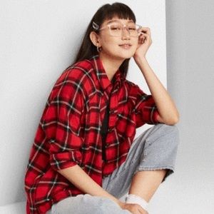 Wild fable plaid button up